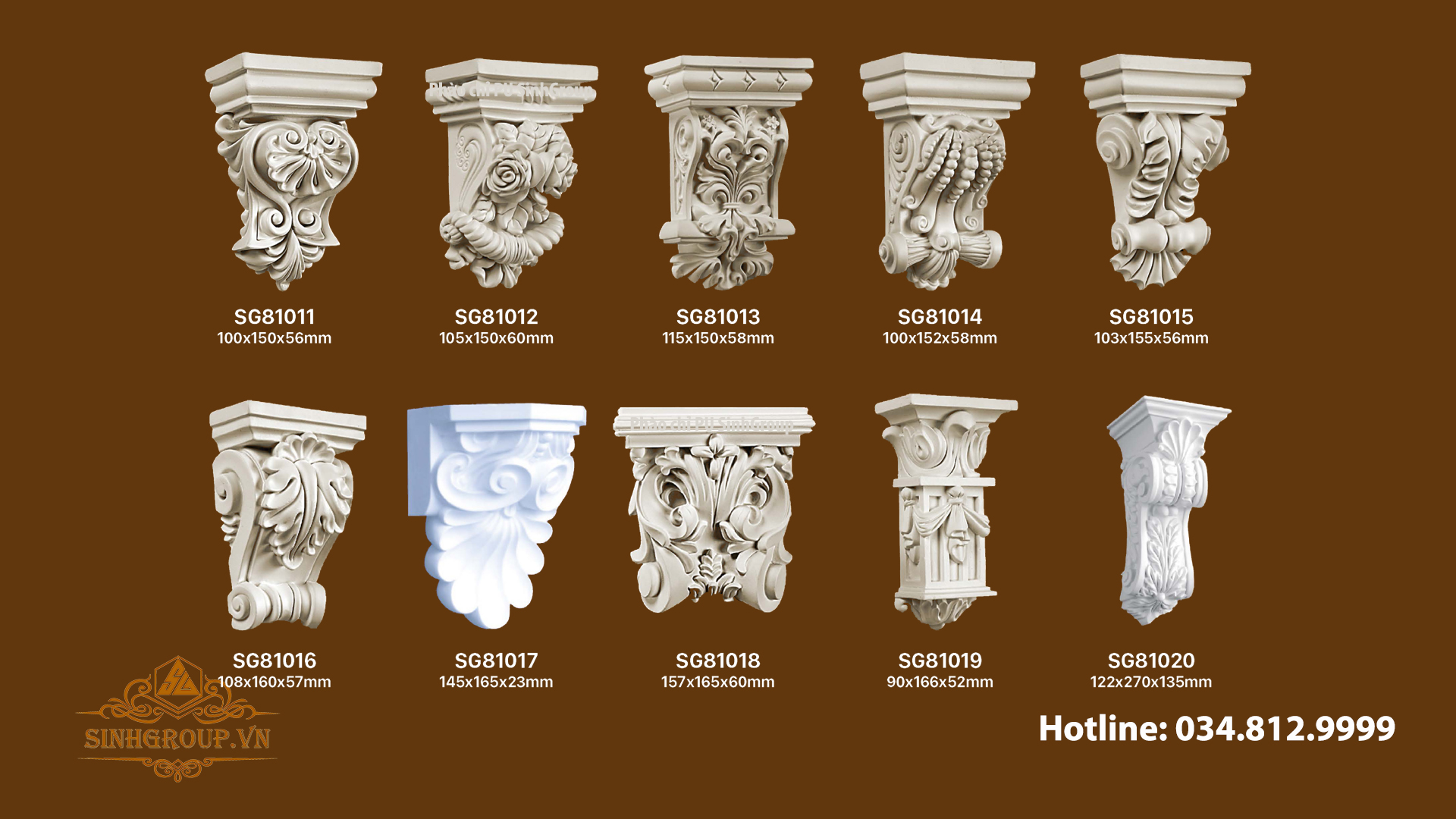 Phào Chỉ Pu Đệ Nhất Trần có đa dạng các mẫu lựa chọn