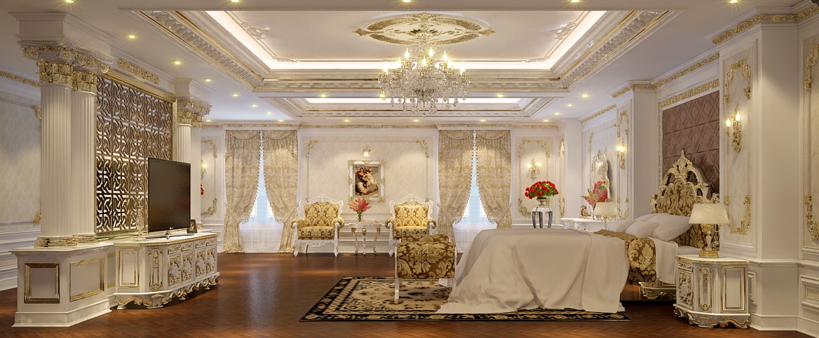 Nội Thất Trần Tường Theo Phong Cách Hoàng Gia Tân Cổ Điển