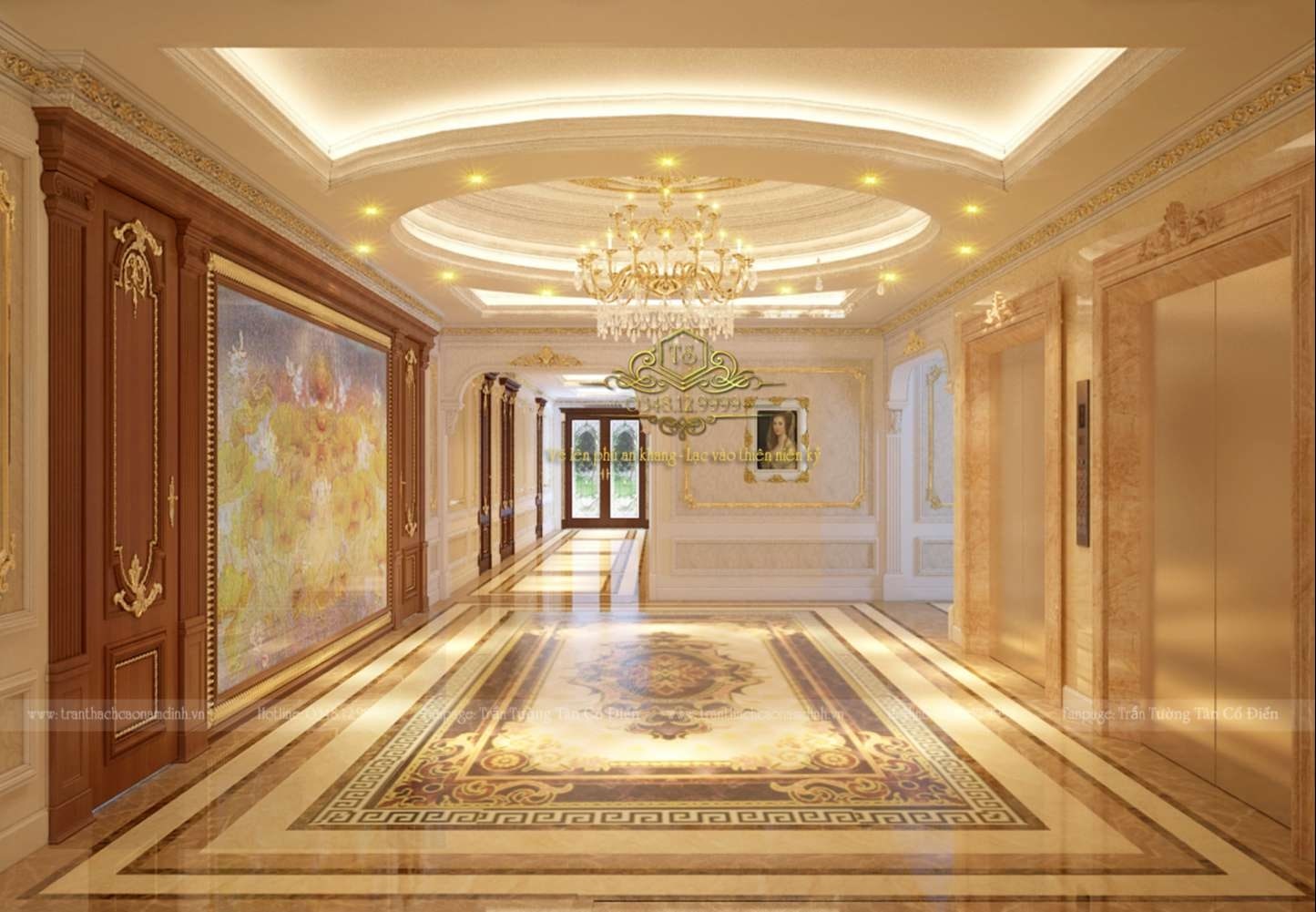 mẫu trần thạch cao tân cổ điển