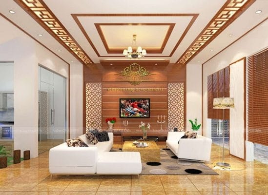 trang trí phào chỉ phòng khách