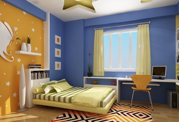 mẫu trần thạch cao phòng ngủ trẻ em