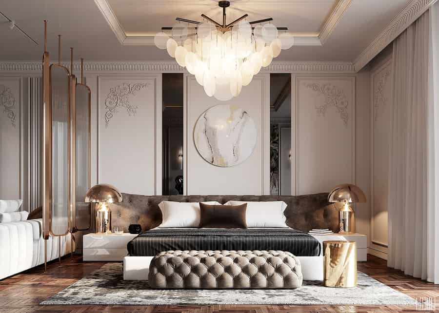 Mẫu phào chỉ phòng ngủ hiện đại SG - 03