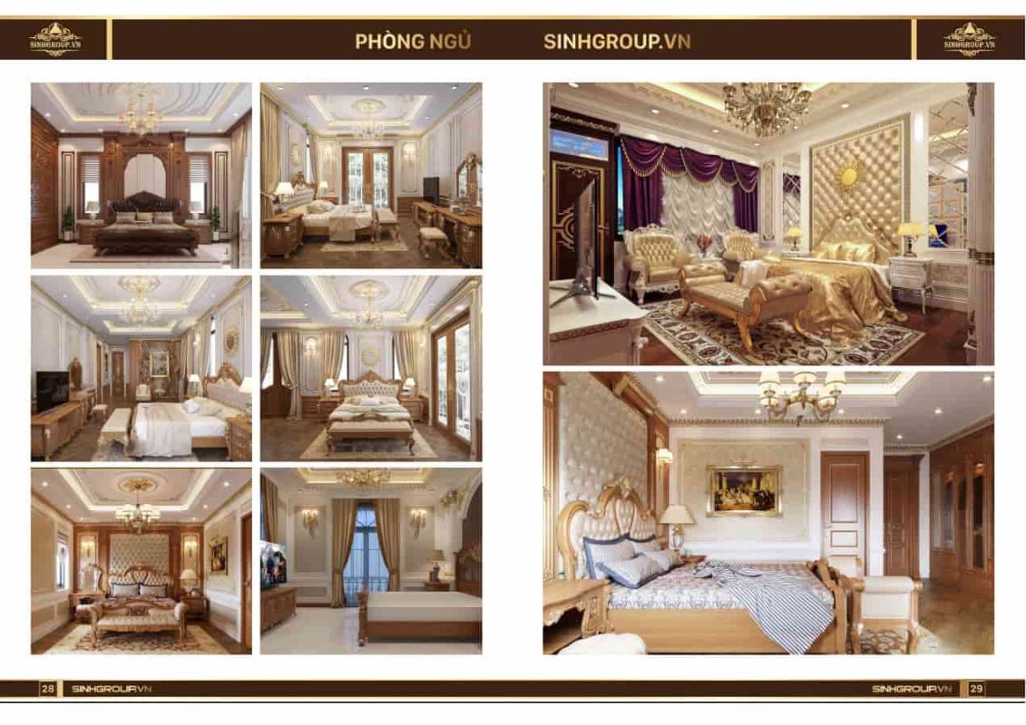 Mẫu phào chỉ phòng ngủ tân cổ điển SG - 02