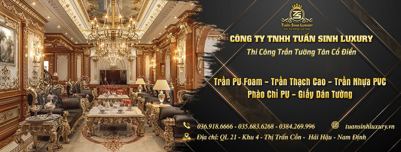 Đệ Nhất Trần thi công nội thất trần tường Tân Cổ Điển